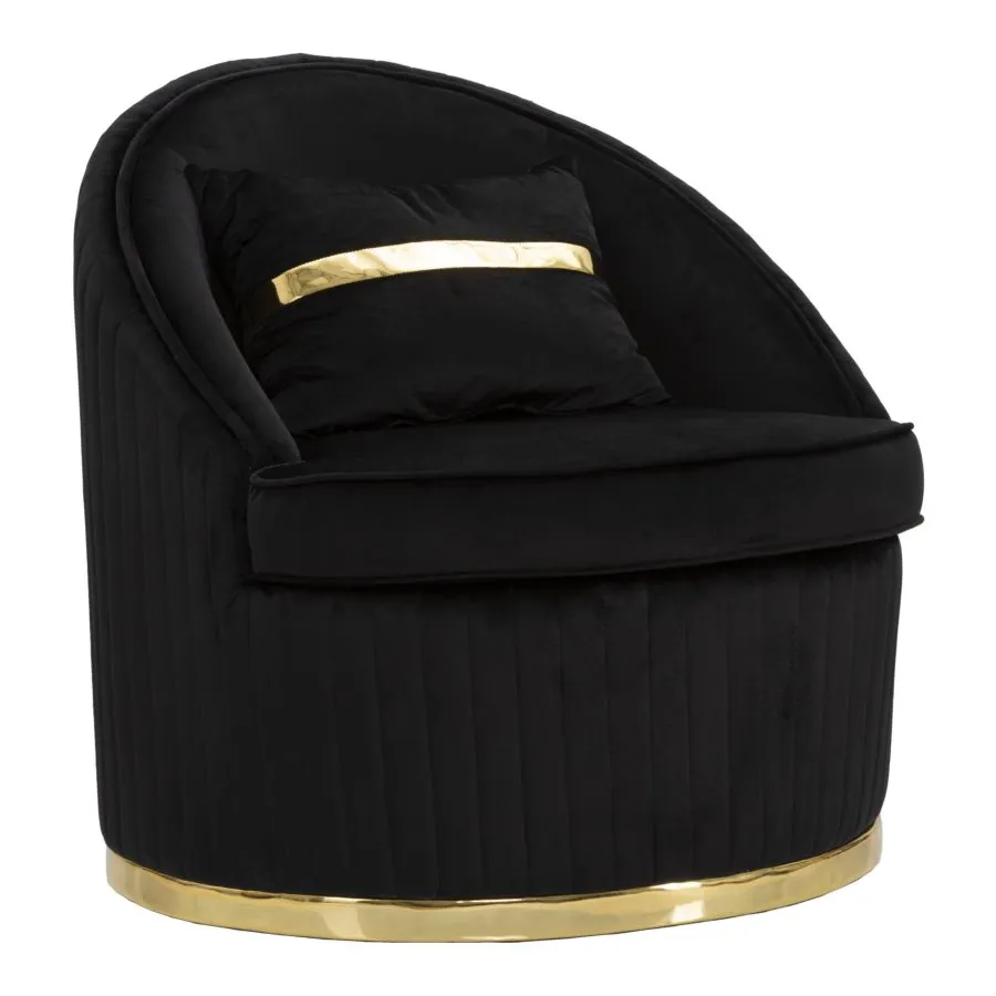 Fotel SPACE PLUS Czarny Ø 75x80 cm